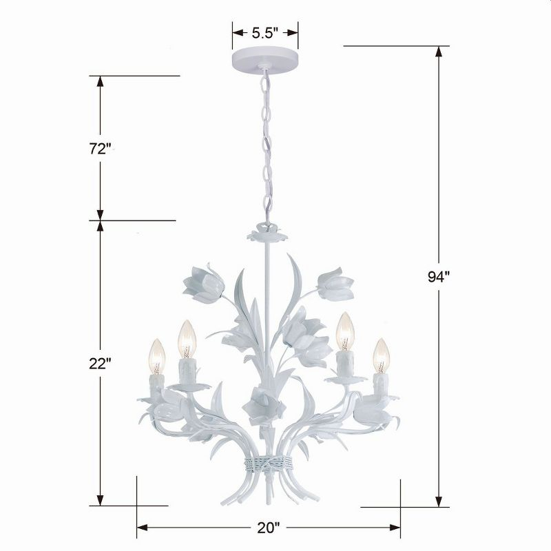 Crystorama Lighting Southport 5 - Light Chandelier in  Wet White
