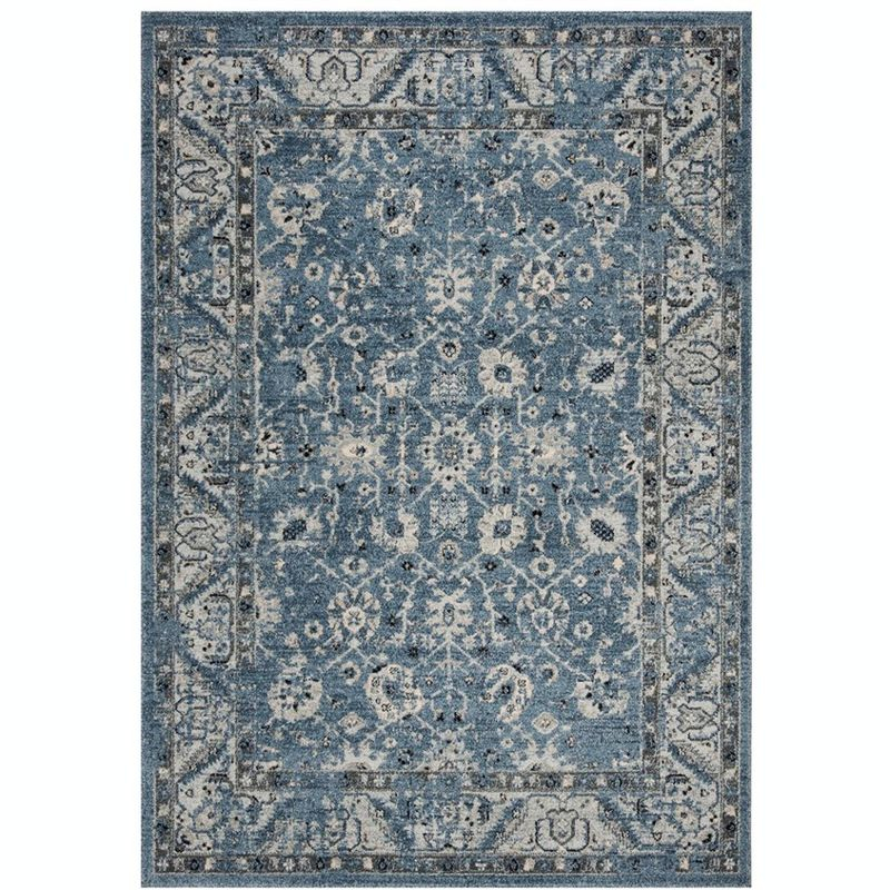 Charleston CHL413 Loomed Indoor Area Rug - Navy/Light Grey - 6'x9' - Safavieh