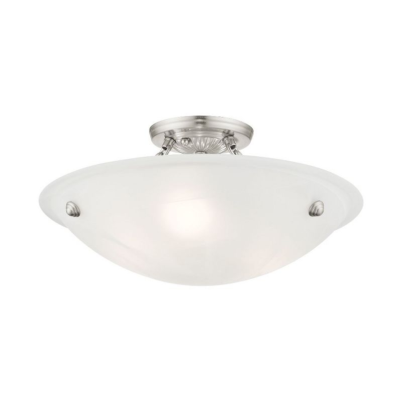 Livex Lighting Oasis 3 - Light Flush Mount in  Antique Brass