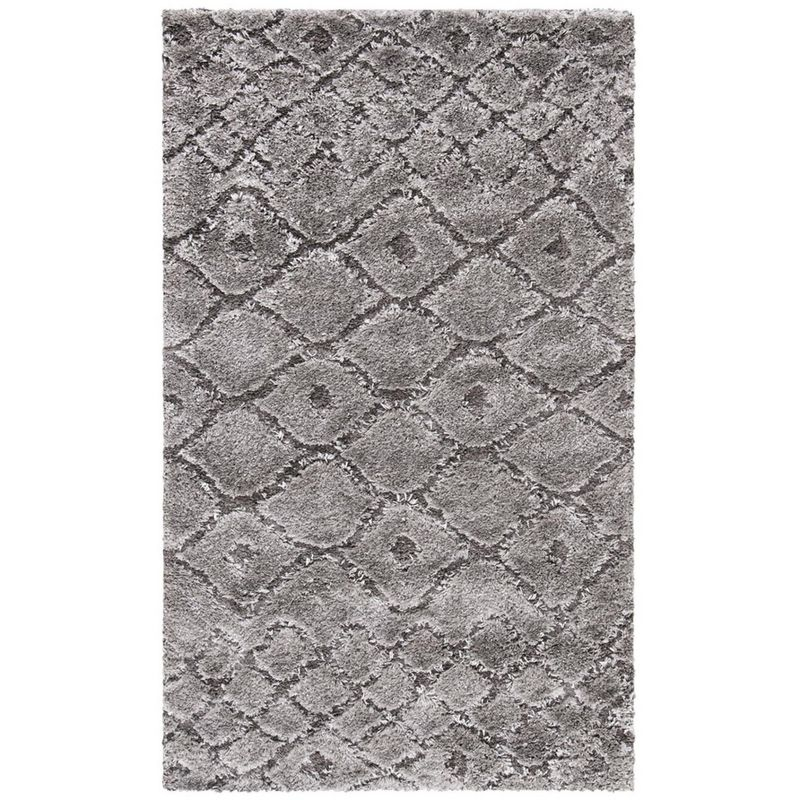 Sparta Shag SPG514 Power Loomed Indoor Accent Rug - Grey/Grey - 3'x5' - Safavieh