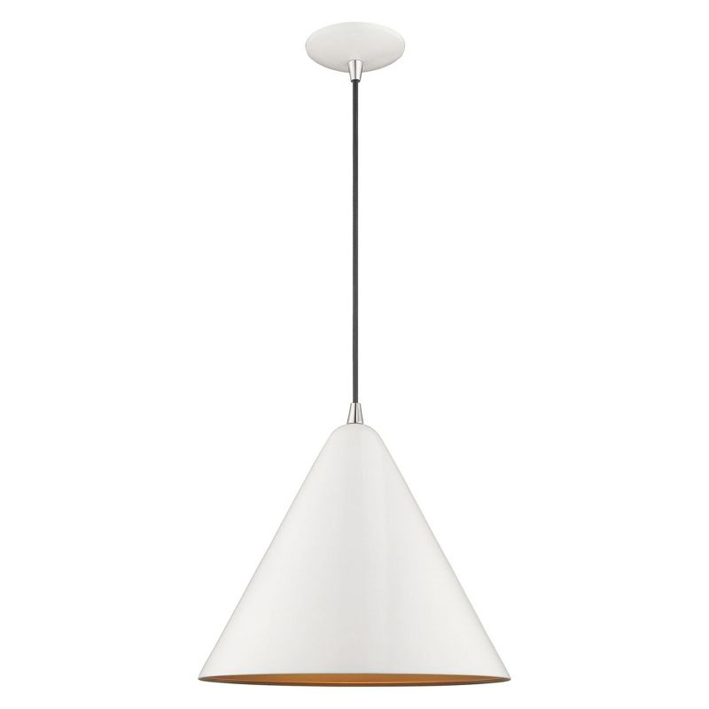 Livex Lighting Dulce 1 - Light Pendant in  Shiny White