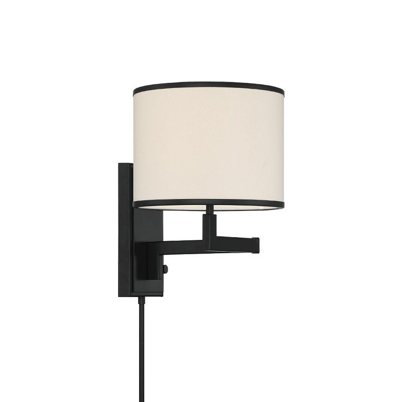 Crystorama Lighting Madison 1 - Light Swing Arm Lamp in  Matte Black