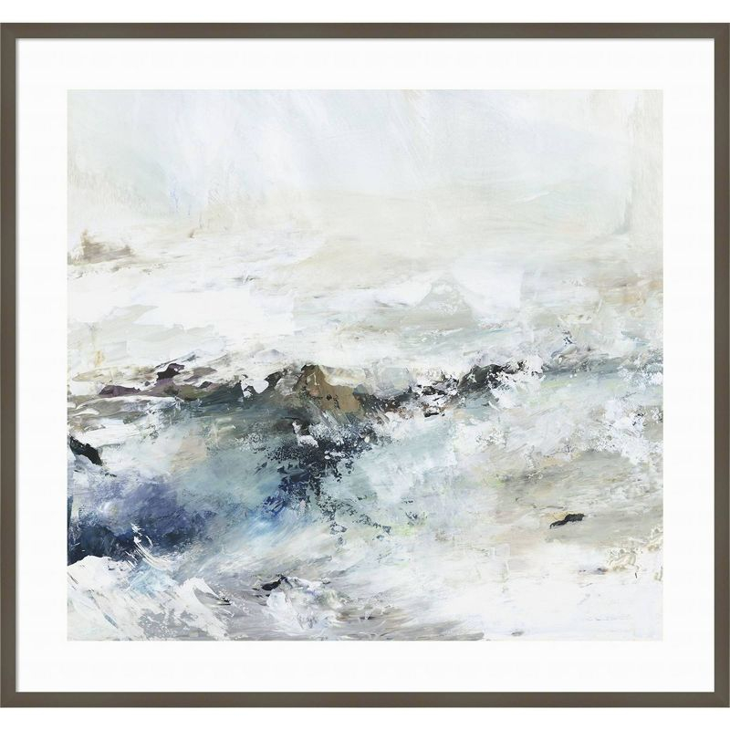 Amanti Art 41"x39" Rush of Nature II by Allison Pearce Wood Framed Wall Art Print : Modern Acrylic Lithograph, Horizontal Layout