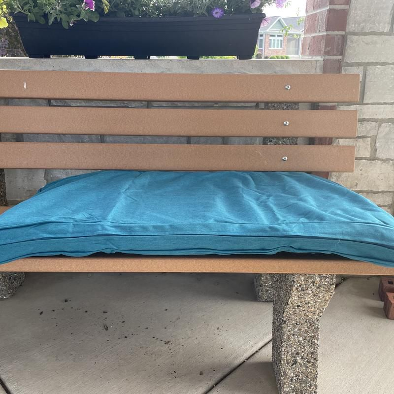 Indoor/Outdoor Patio Bench Foam Cushion 18" x 42", Teal
