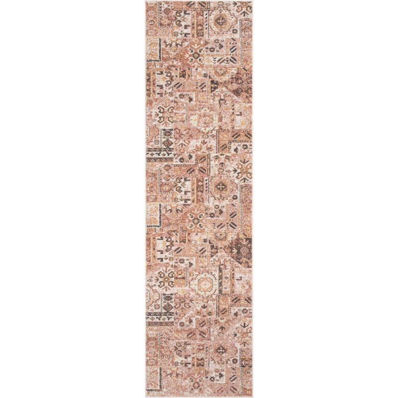 Well Woven Adilah Distressed Bohemian Patchwork 2'7" x 9'10" Runner Rose Pink Area Rug