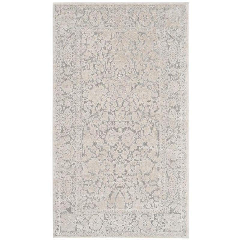 Reflection RFT667 Power Loomed Indoor Area Rug - Light Grey/Cream - 4'x6' - Safavieh.