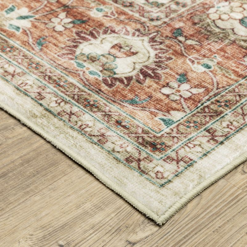 Oriental Weavers Sumter SUM03 Ivory/ Rust Indoor Area Rug - 3'6" x 5'6"