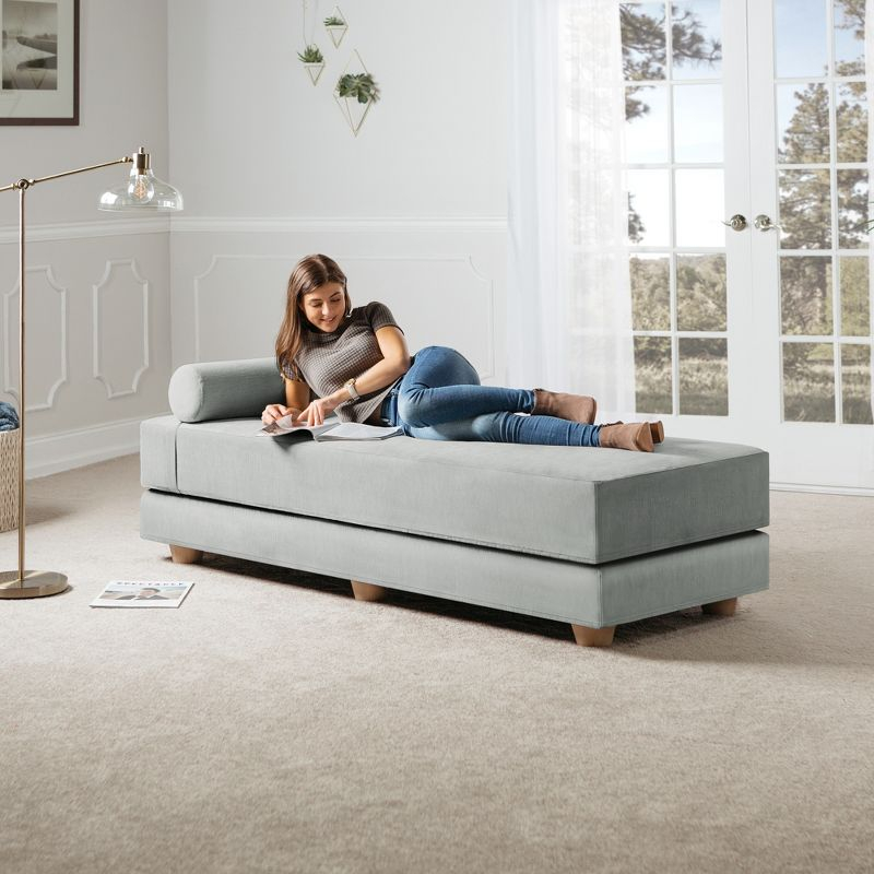 Jaxx Alon Daybed | Fold-Out Sleeper | Queen-Size Mattress - Ice