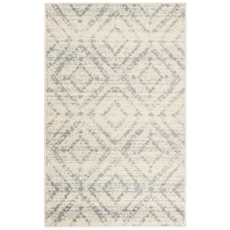 Adirondack ADR131 Machine Made Indoor Area Rug - Ivory/Light Blue - 4'x6' - Safavieh
