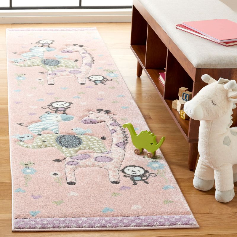 Carousel Kids  CRK120 Loomed Indoor Area Rug - Blush Pink - 2'3"x4' - Safavieh