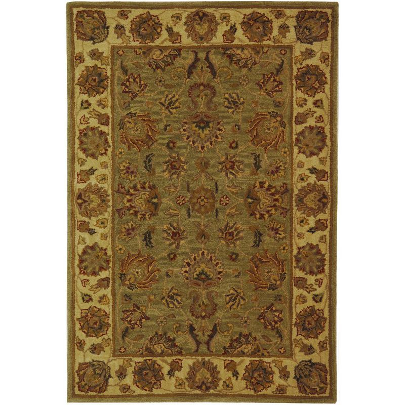 Heritage HG343 Hand Tufted Area Rug - Green/Gold - 4'x6' - Safavieh.