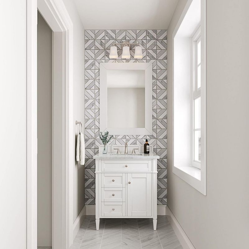 James Martin Vanities Weston 29" Rectangular Mirror, Bright White