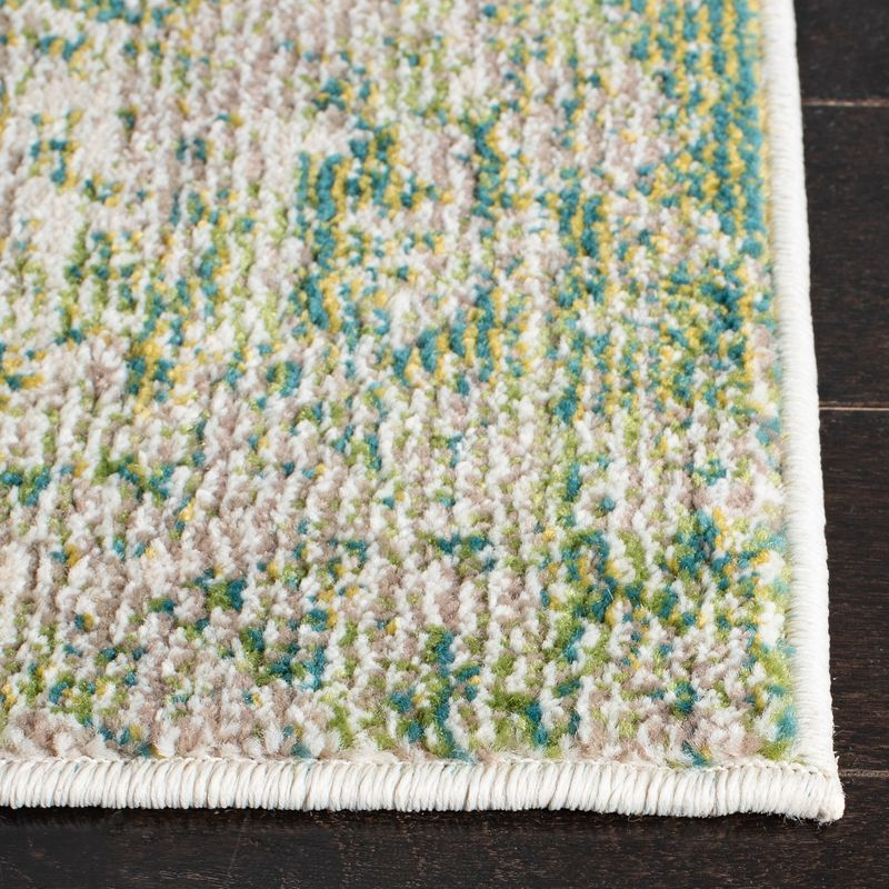 Madison MAD499 Power Loomed Indoor Runner Rug - Green/Ivory - 2'x8' - Safavieh