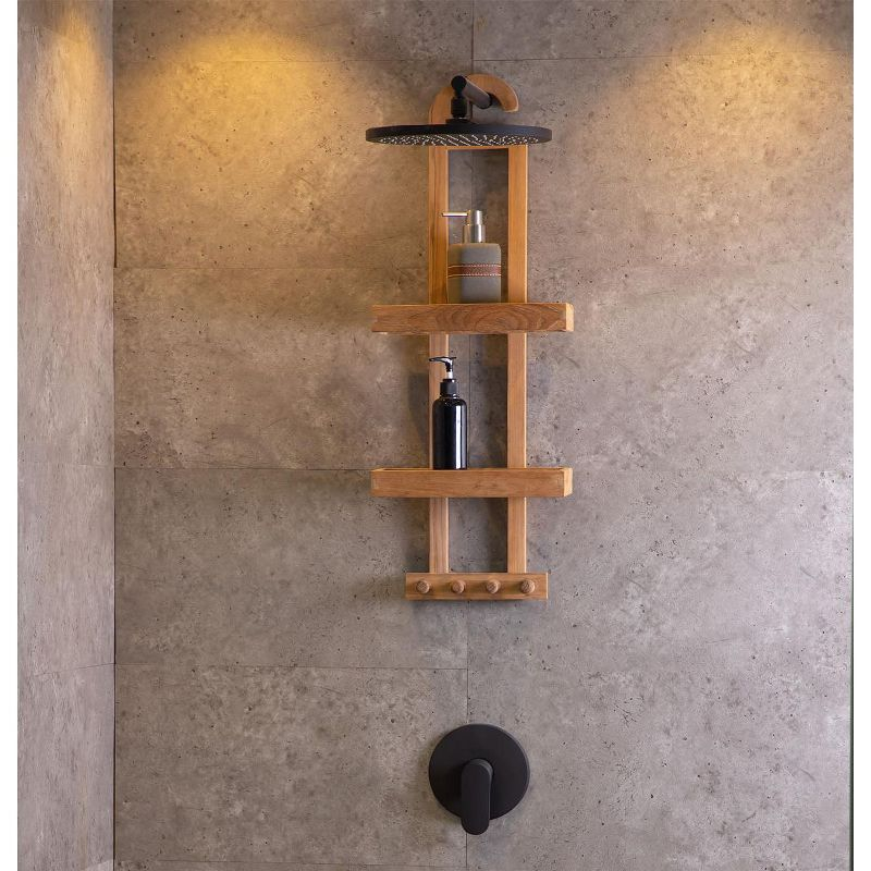 Nordic Teak Natural Shower Caddy - Beige