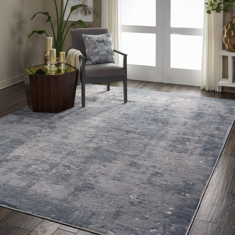 Nourison Rustic Textures Painterly Indoor Rug Grey 9'3" x 12'9"