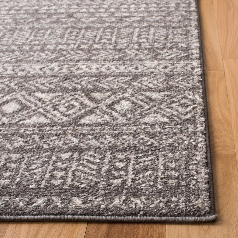 Tulum TUL263 Power Loomed Indoor Accent Rug - Dark Grey/Ivory - 3'x5' - Safavieh