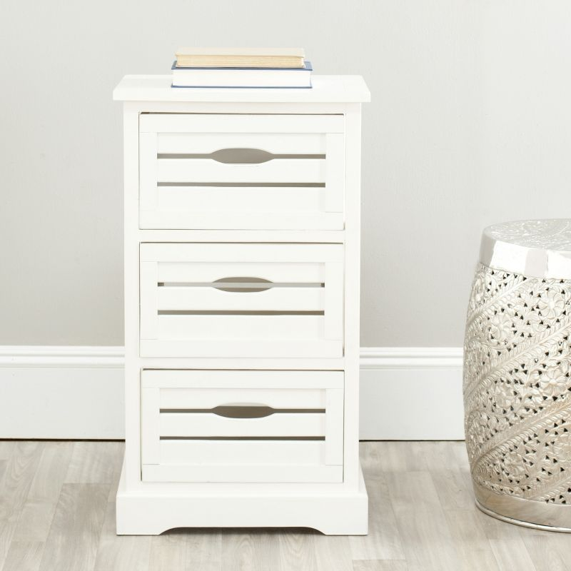 Samara 3 Drawer Cabinet - AMH5713 - Distressed Cream - Safavieh Couture