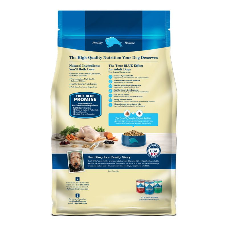 Blue Buffalo Life Protection Formula Natural Adult Dry Dog Food with Chicken and Brown Rice - 30lbs