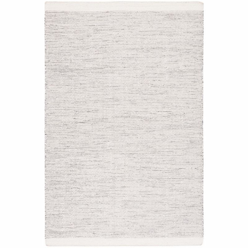 Vermont VRM807 Hand Woven Indoor Area Rug - Ivory/Black - 4'x6' - Safavieh