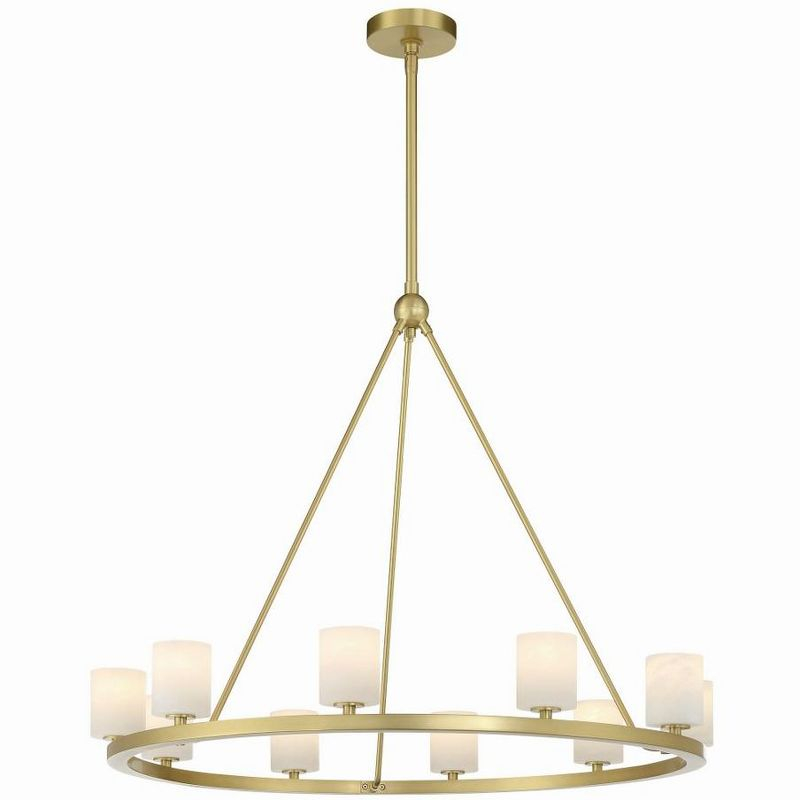 Crystorama Lighting Aragon 10 - Light Chandelier in  Soft Brass