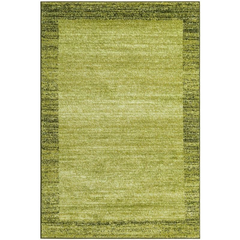 Unique Loom Del Mar Collection Area Rug - Abigail (4' 1" x 6' 1" Rectangle Light Green/Ivory)