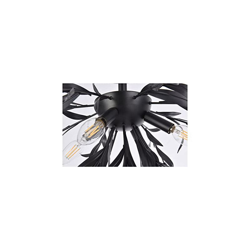 Elegant Lighting Priscilla 23 inch flush mount in black