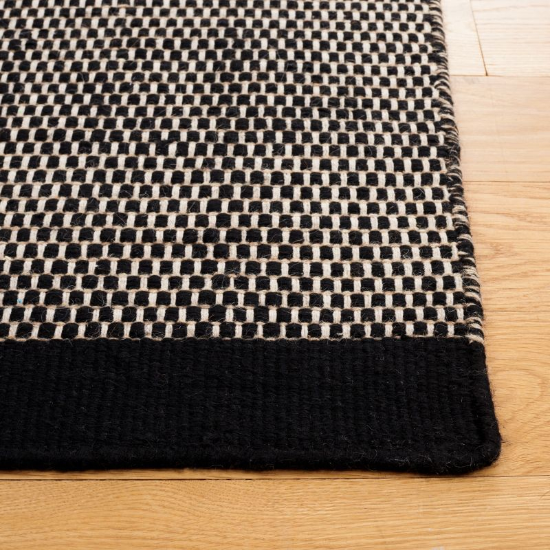 Vermont VRM807 Hand Woven Indoor Runner Rug - Black - 2'3"x8' - Safavieh
