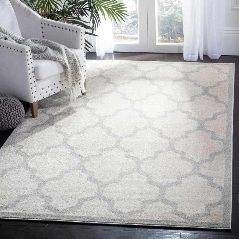 Amherst AMT420 Power Loomed Indoor Area Rug - Beige/Light Grey - 8'x10' - Safavieh