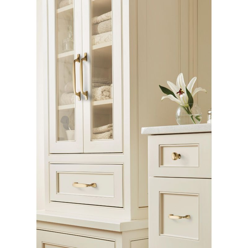Amerock Highland Ridge 6-5/16 inch (160mm) Center-to-Center Golden Champagne Cabinet Pull
