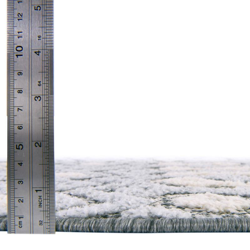 Unique Loom Arlo Collection Area Rug - Lenny (9' 10" Square Gray/Ivory)