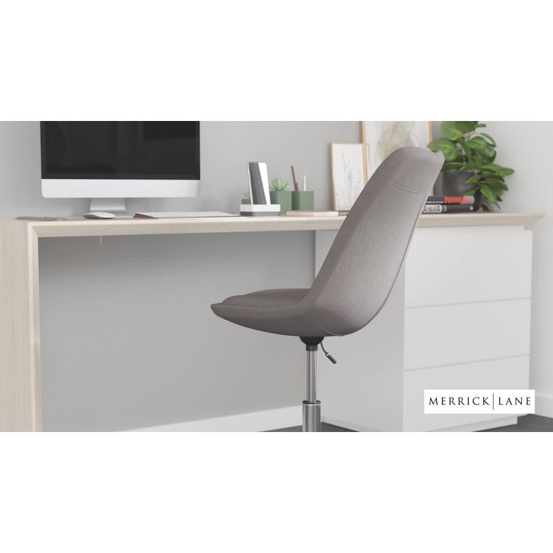Merrick Lane Swivel Office Chair with Height Adjustable Swivel Seat in Stylish Pink Fabric Upholstery