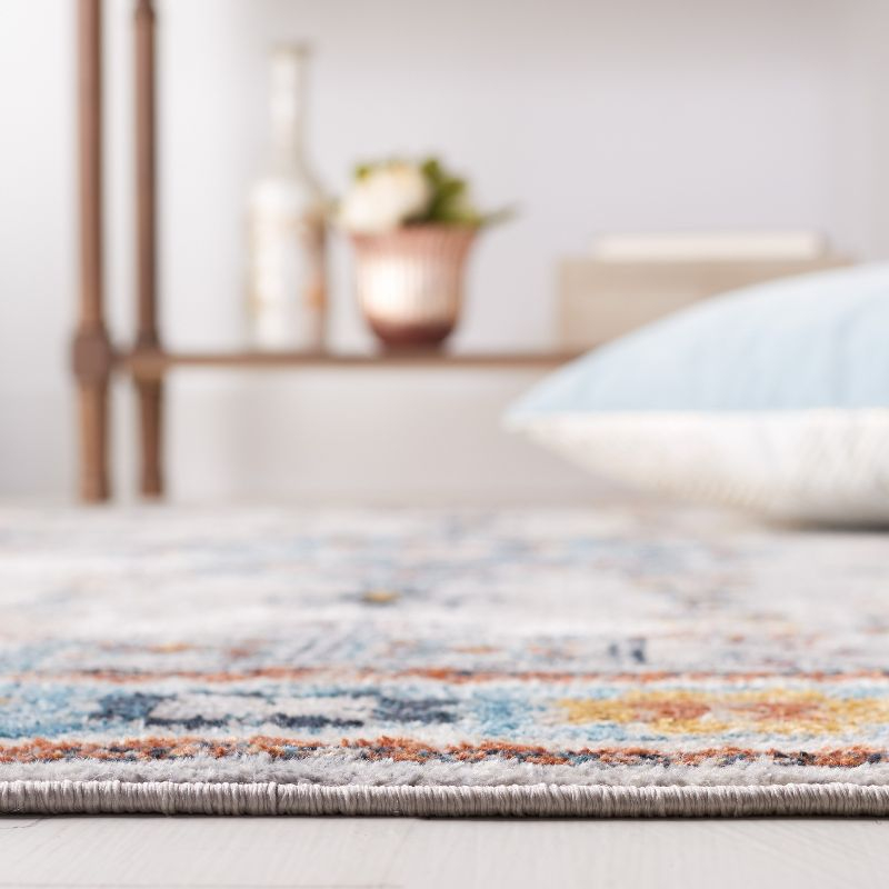 Bayside BAY106 Power Loomed Area Rug - Gray/Blue - 5'3"x7'6" - Safavieh.