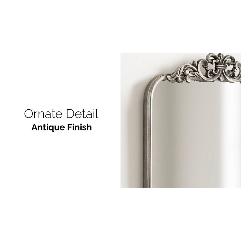 Kate and Laurel Laubry Ornate Framed Wall Mirror, 20x30, Silver