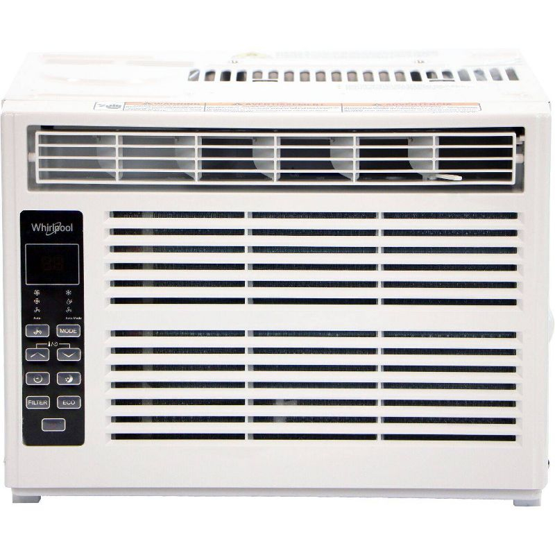 Whirlpool 6000 BTU 115V Window Mounted Air Conditioner and Dehumidifier: 3 Speeds, 8-Way Air Control, 200-500 sq. ft.