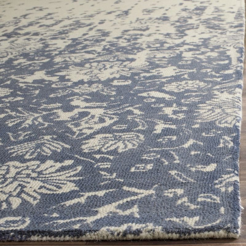 Restoration Vintage RVT104 Hand Tufted Indoor Accent Rug - 3'x5' - Ivory/Blue - Safavieh