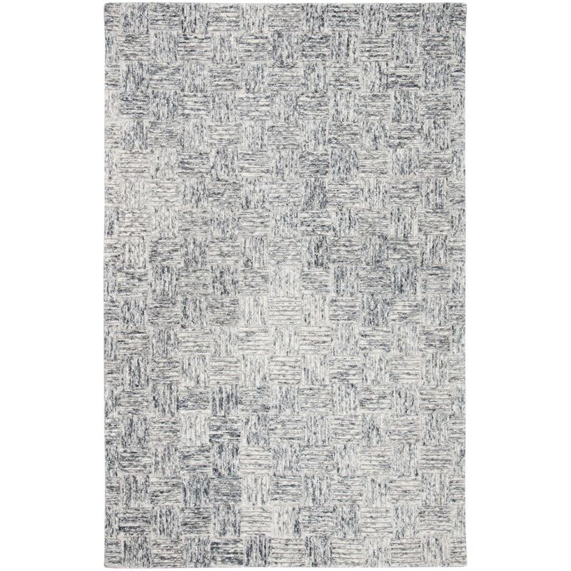 Micro-Loop MLP976 Hand Tufted Indoor Area Rug - Grey - 5'x8'- Safavieh
