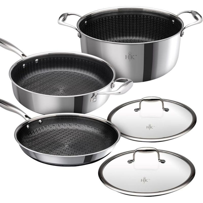 Hell's Kitchen PFAS-Free Hybrid 5 Piece Cookware Set