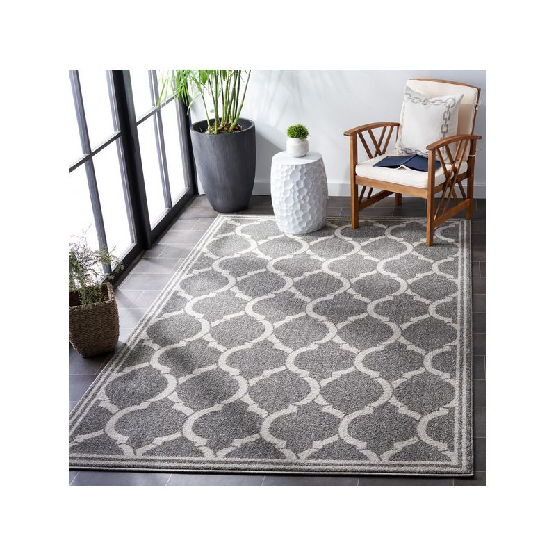 Amherst AMT415 Power Loomed Indoor Area Rug - Dark Grey/Beige - 6'x9' - Safavieh