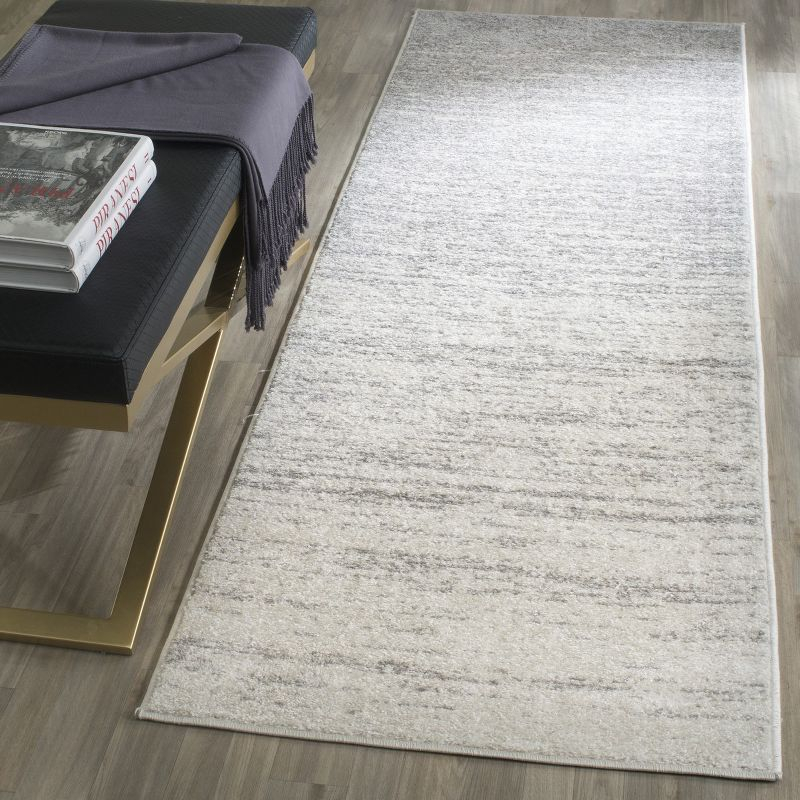 Adirondack ADR113 Machine Made Indoor Runner - Ivory/Silver - 2'-6"x20' - Safavieh