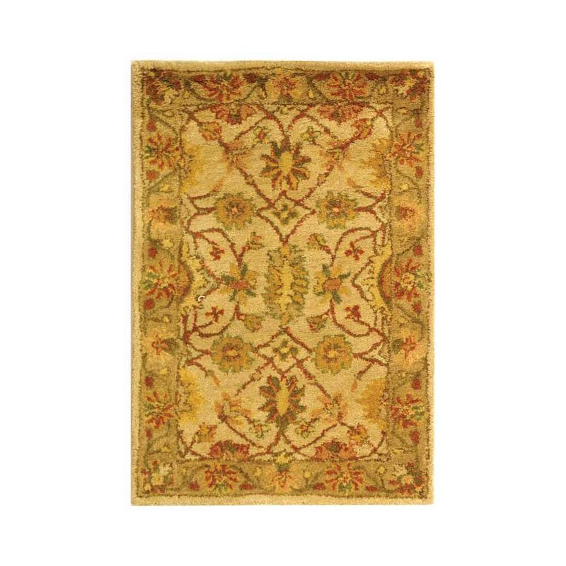 Antiquity AT17 Hand Tufted Indoor Accent Rug - Ivory/Light Green - 2'x3' - Safavieh