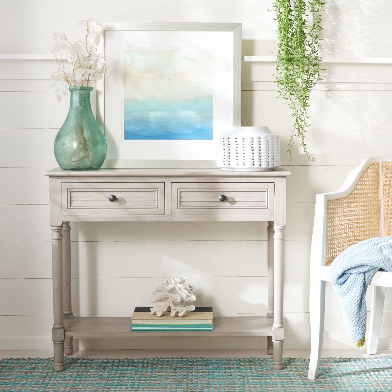Tate 2 Drawer Console Table - Greige - Safavieh