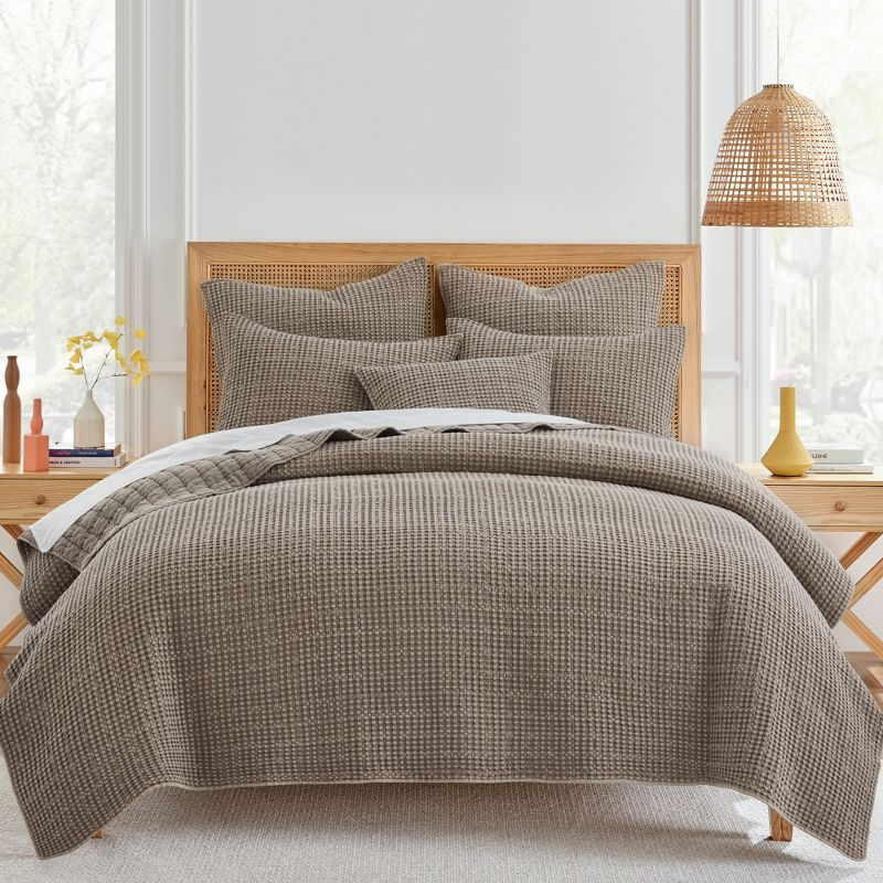 Mills Waffle Cocoa Standard Sham - Levtex Home