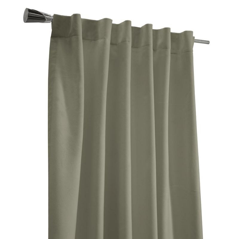 Thermaplus Seren Room Darkening Window Treatment Dual Header Curtain Panel for Bedroom Livingroom 50" x 63" Taupe