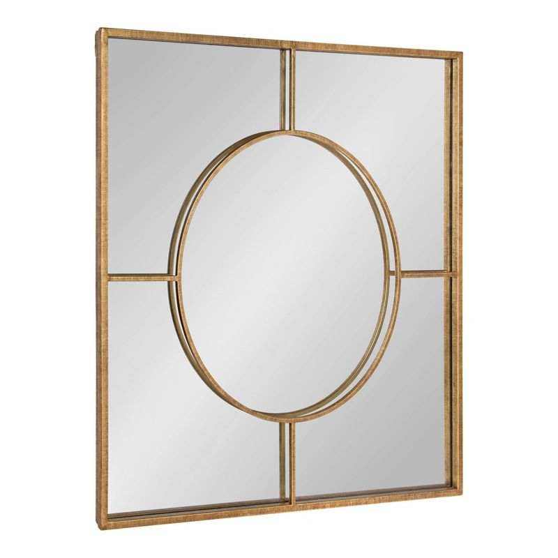 30" x 30" Ansonia Square Wall Mirror Gold - Kate & Laurel All Things Decor: Modern Style, Metal Frame, No Assembly Required