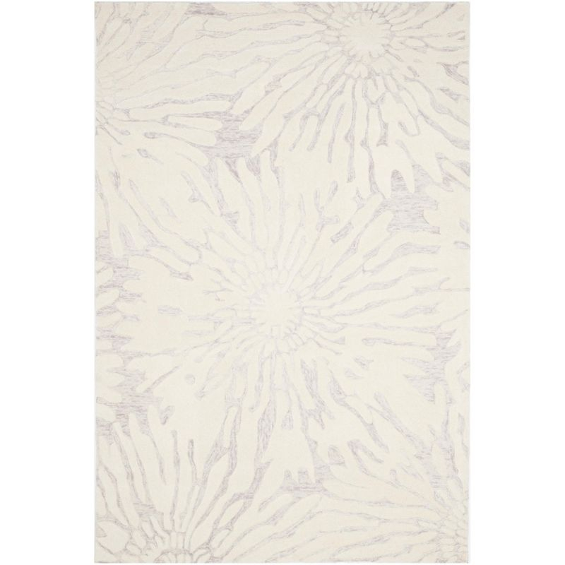 Bella BEL129 Hand Tufted Area Rug - Silver/Ivory - 6'x9' - Safavieh.