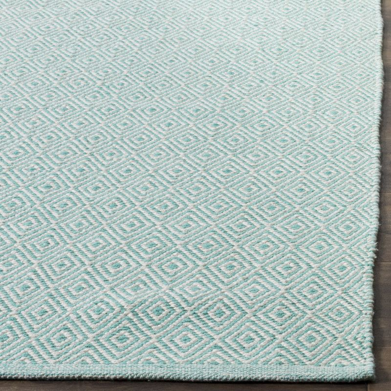 Montauk MTK515 Hand Woven Indoor Accent Rug - Ivory/Aqua - 2'6"x4' - Safavieh.