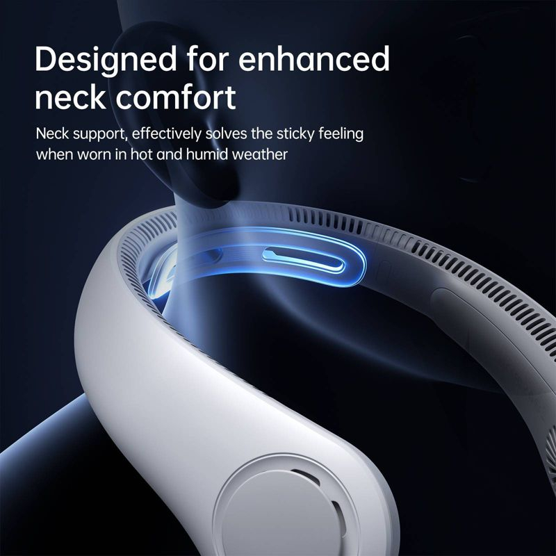 JISULIFE Portable Neck Fan Gray