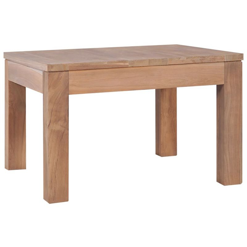 vidaXL Coffee Table Natural Teak Solid Teak Wood 23.6x23.6 in Durable