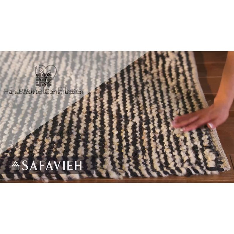 Natura NAT350 Flat Weave Indoor Area Rug - Ivory/Gold - 8'x10' - Safavieh
