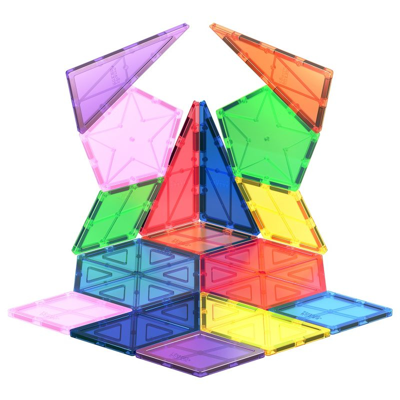 PICASSO-TILES 16 PC  Magnetic Tiles, Magnetic Building Blocks for Kids, Magnet for Kids 3+